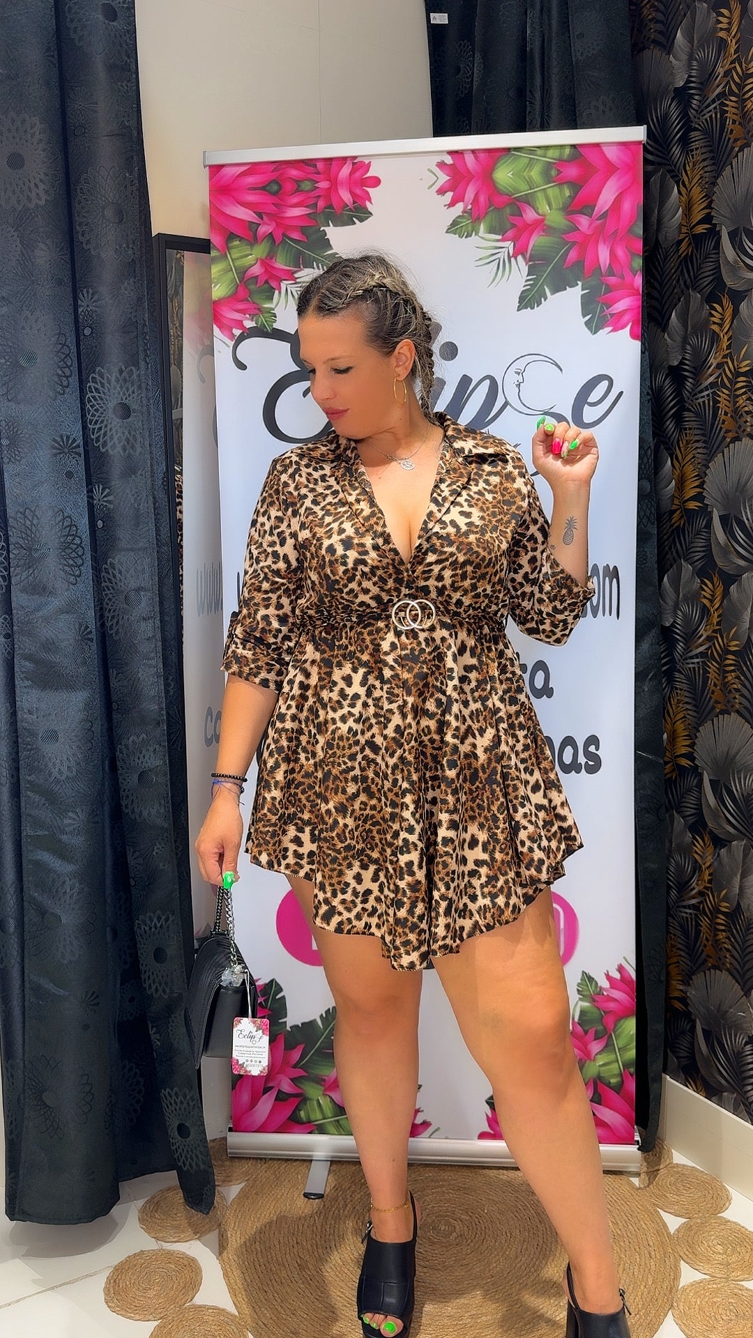 Vestido animal print