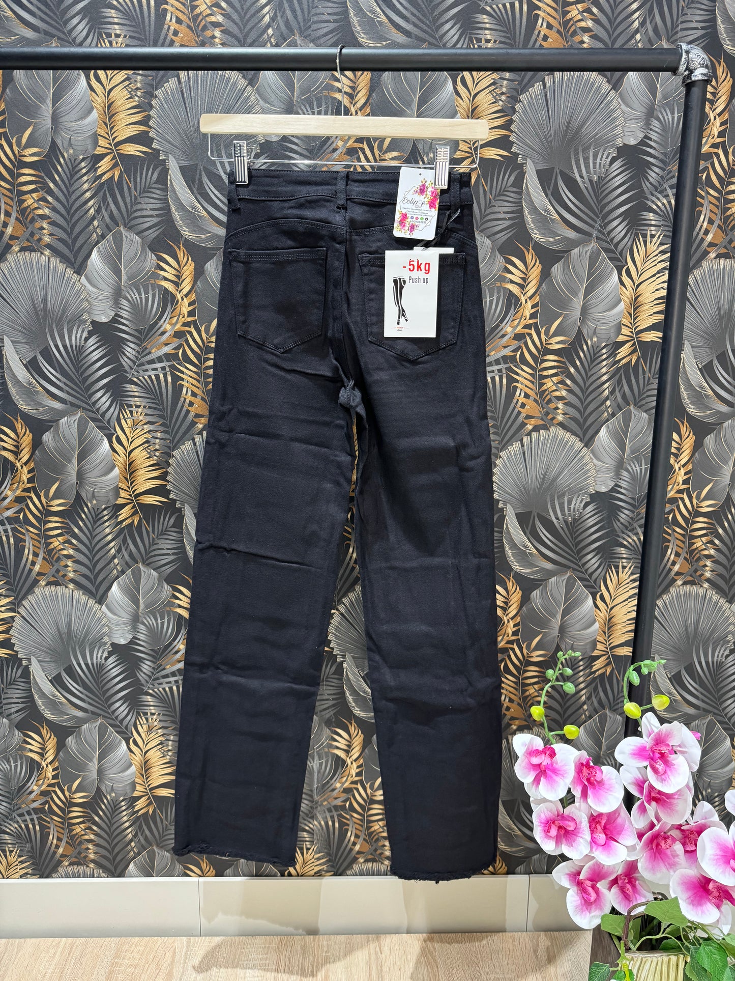 Pantalón wide negro